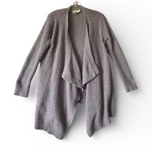 UGG Phoebe Wrap Cardigan Fluffy Sweater Knit Cardigan Relaxed Fit Pockets Gray